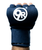 Navy blue speed wrap on front of hand