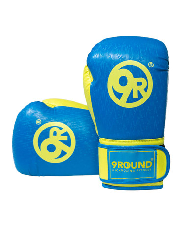Retro Blue and Yellow Gloves | 9Round Kickboxing