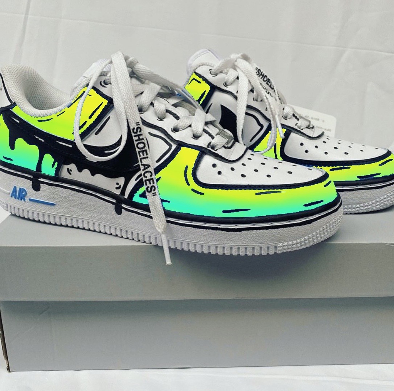 Custom Air Force 1 Cartoons Drip Purple