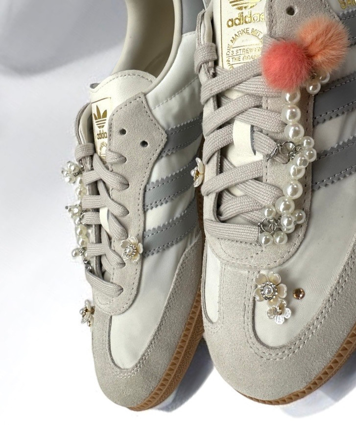 adidas gazelle silver green womens Adidas Samba Pink Cow: Customize Your Shoes main image 0