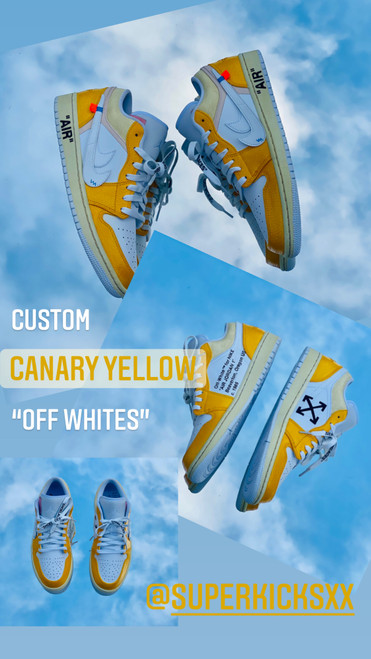 Canary Yellow Jordan 1 low OFFW
