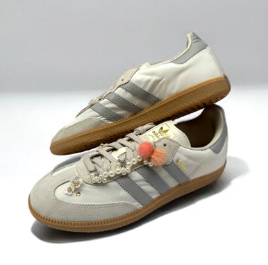 adidas gazelle silver green womens ADIDAS Size 10 Samba OG White Black Grey Color Block Leather Low Top  Sneakers  Sui Generis Designer Consignment