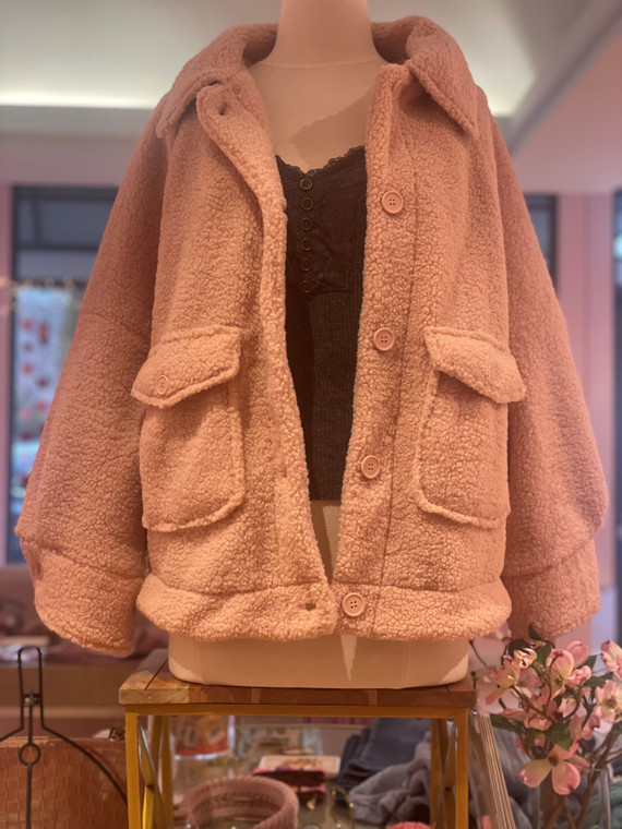 Pink Teddy Coat