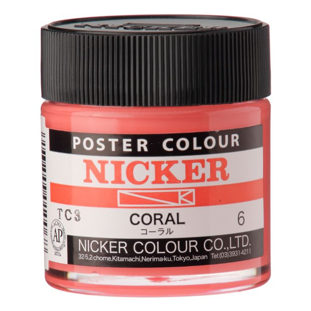 Nicker Poster Paint, Coral 40ml