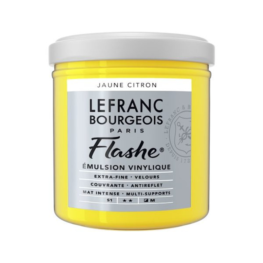 Flashe Vinyl Colours Lemon Yellow 125ml