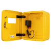 Risk Assessment Products Outdoor Defibrillator Cabinet - Unlocked - Heater and LED Light - Yellow 