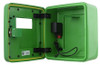 Risk Assessment Products Outdoor Defibrillator Cabinet - Keypad Lock - Heater and LED Light - Green 