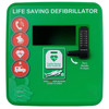 Outdoor Defibrillator Cabinet - Keypad Lock - Heater and LED Light - Green