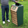 Timber Fronted Dog Waste Bin