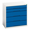 Verso 800mm High 5 Drawer Cabinet 1050×550×800mm