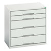 Verso 800mm High 5 Drawer Cabinet 1050×550×800mm