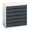 Verso 800mm High 6 Drawer Cabinet 1050×550×800mm