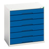 Verso 800mm High 6 Drawer Cabinet 1050×550×800mm
