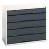 Verso 900mm high 5 drawer cabinet 1050×550×900mm