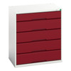 Verso 900mm high 5 drawer cabinet 800×550×900mm