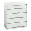 Verso 900mm high 5 drawer cabinet 800×550×900mm
