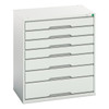 Verso 900mm high 7 drawer cabinet 800×550×900mm
