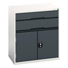Verso 900mm High Cupboard & 2 Drawer Cabinet 800W × 550D × 900H