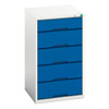 Verso 900mm High 5 Drawer Cabinet – 525W × 550D × 900H