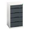 Verso 900mm High 5 Drawer Cabinet – 525W × 550D × 900H