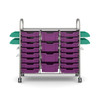 Callero STEAM Treble Trolley - 16 Shallow & 4 Deep Trays