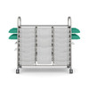 Callero STEAM Treble Trolley - 16 Shallow & 4 Deep Trays