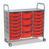 Callero STEAM Treble Trolley - 16 Shallow & 4 Deep Trays