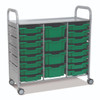 Callero STEAM Treble Trolley - 16 Shallow & 4 Deep Trays