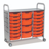 Callero STEAM Treble Trolley - 16 Shallow & 4 Deep Trays