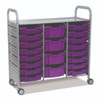 Callero STEAM Treble Trolley - 16 Shallow & 4 Deep Trays