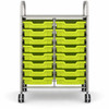 Callero Plus Double Trolley - 16 Shallow Trays