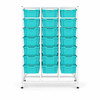 Medical Mid Treble Trolley with 21 Deep Antimicrobial Trays