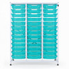 Medical Mid Treble Trolley with 39 Shallow Antimicrobial Trays