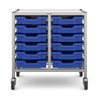 Dynamis Low Double Trolley with 12 Shallow Trays