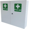 Risk Assessment Products First Aid Metal Cabinet Double Door, Single Depth, Empty 