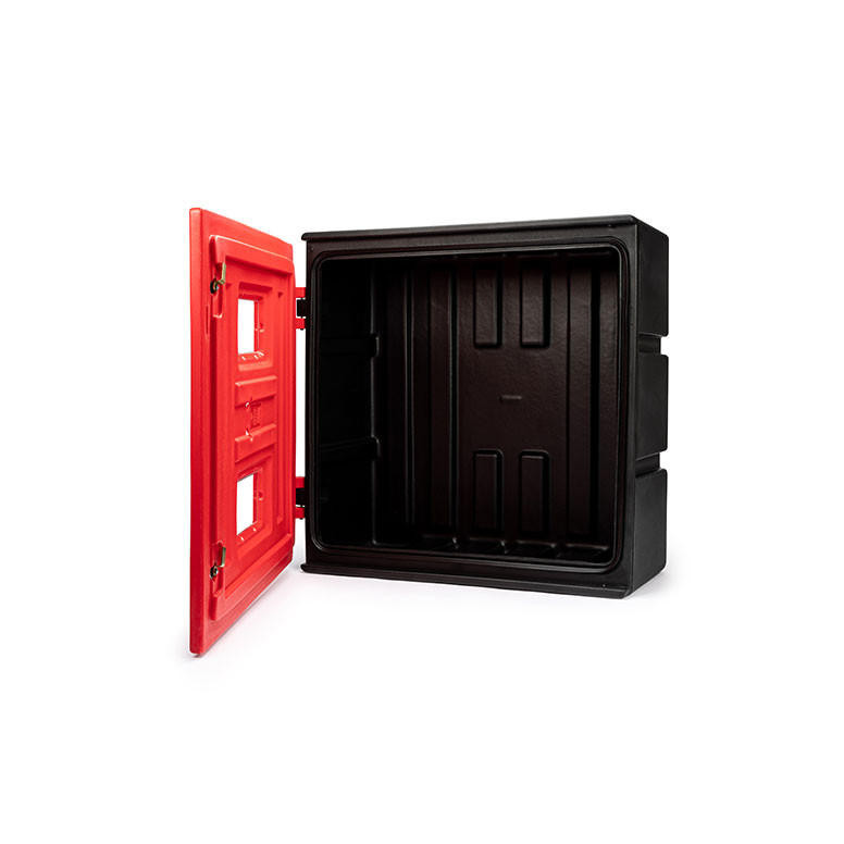 Tall Double 6-12kg Fire Extinguisher Box With Break Glass Access