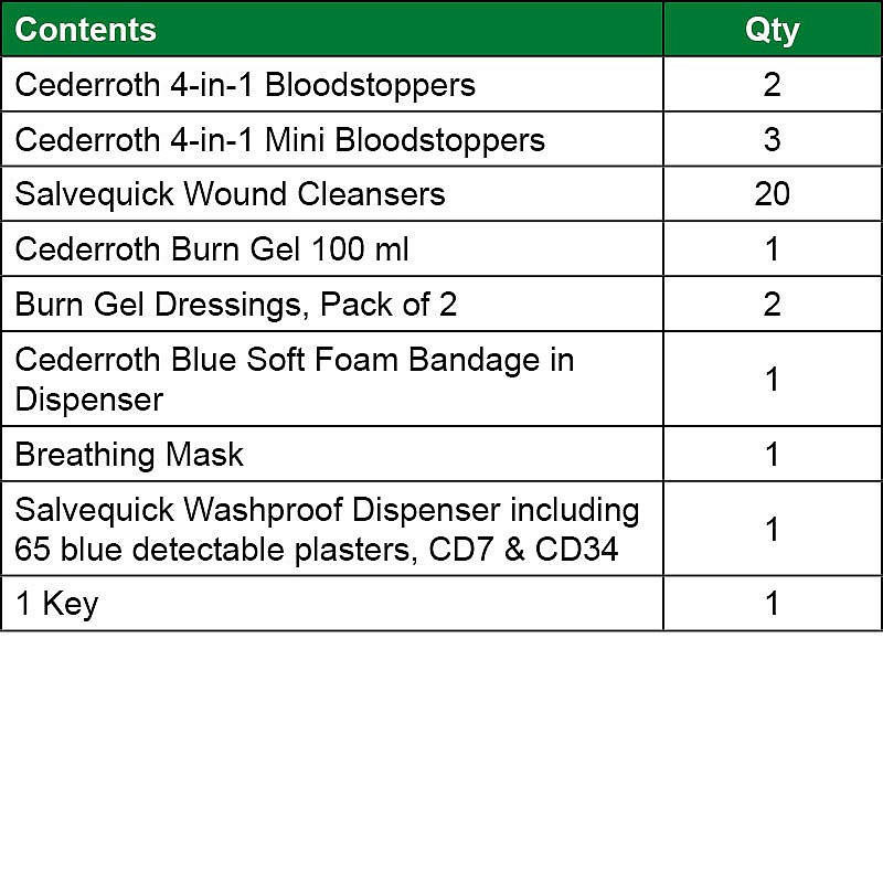 Cederroth Kit Pronto Soccorso Large - Cassetta Di Medicazione Completa Per Emergenze, Modello 390102