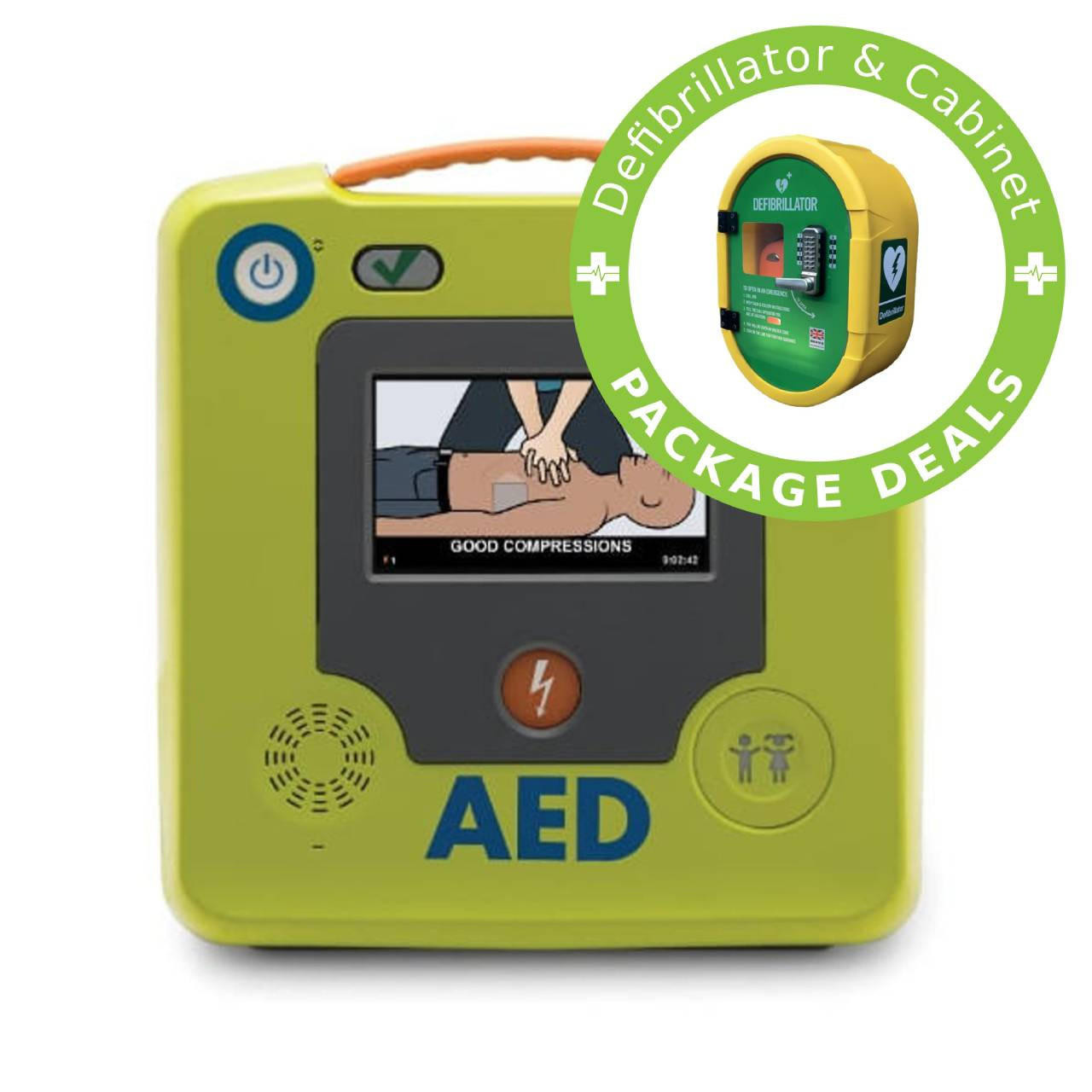 AED 3 Semi Automatic AED & Defibsafe2 Cabinet