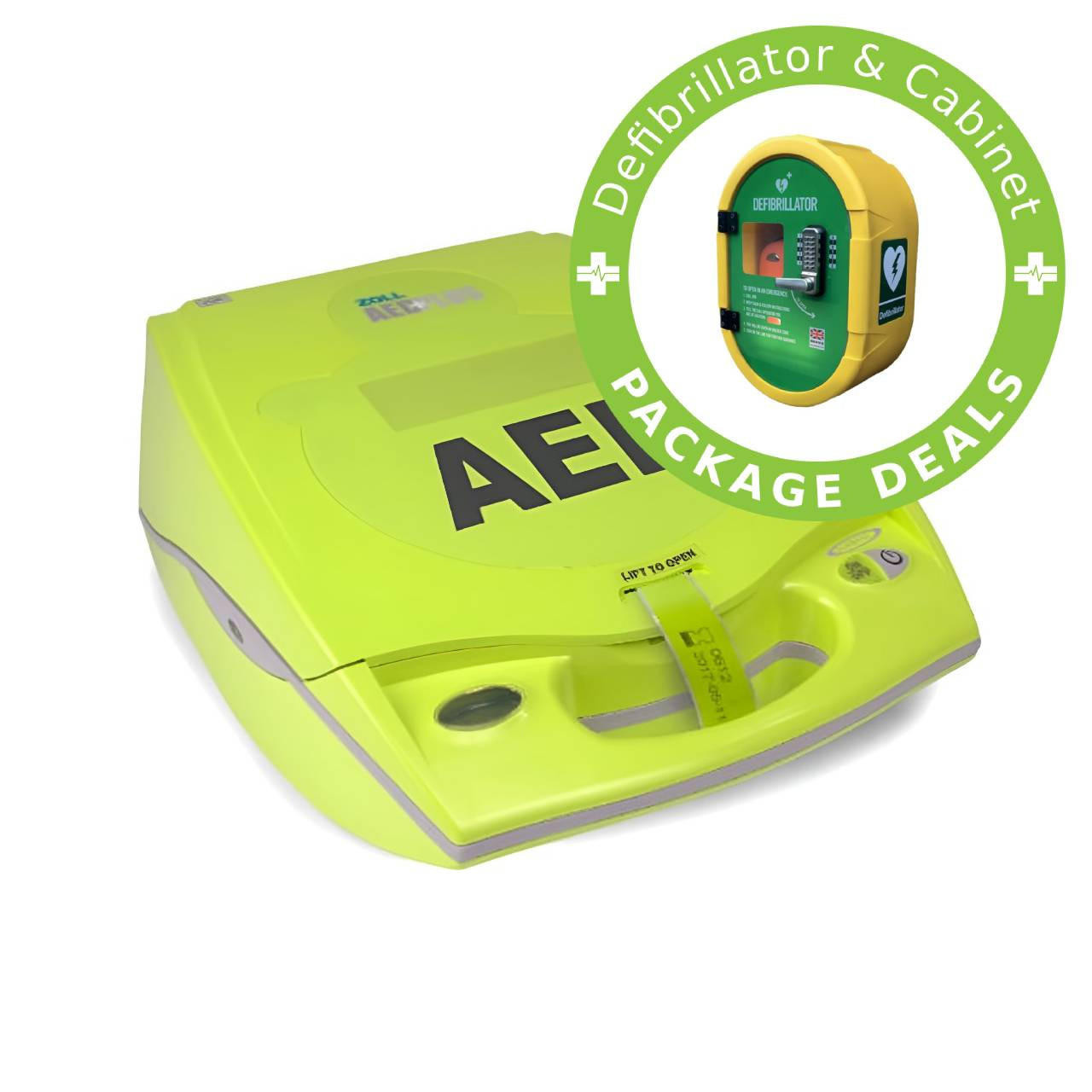 Zoll AED Plus Fully Automatic Defibrillator & Defibsafe2 Cabinet
