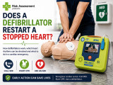 Does a defibrillator restart a stopped heart?