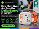 How many lives are saved by defibrillators in the UK?