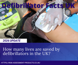 How many lives are saved by defibrillators in the UK?