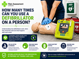 How many times can you use a defibrillator on a person?