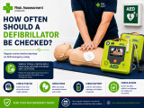 How often should a defibrillator (AED) be checked?