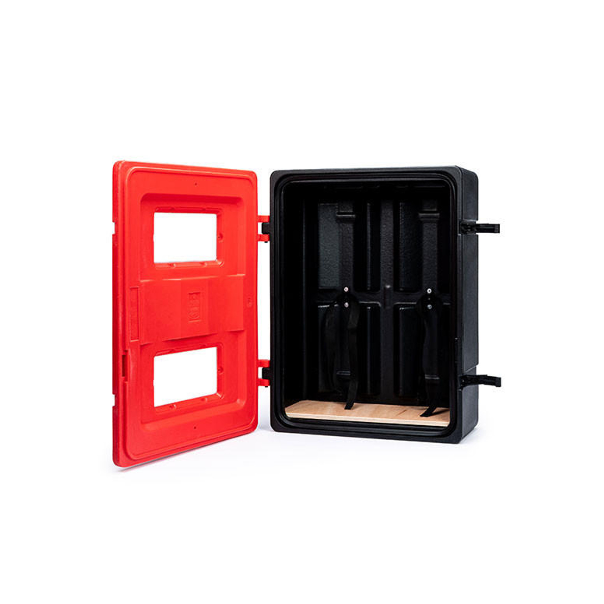 Double 612kg Fire Extinguisher Box With Toggle Access