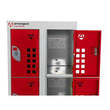 Armorguard Powerstation, 10 Door Battery Charging Locker Bank 