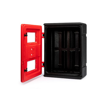 Risk Assessment Products Double 6-12kg Fire Extinguisher Box With Break Glass Access 