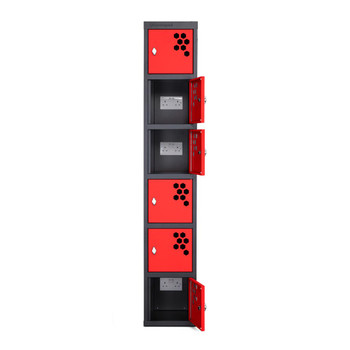 PowerStation™ 6 Locker Charging Unit (Padlock Cam Lock)