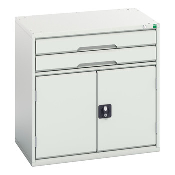 Verso 800mm High Cupboard and Two Drawers 1050×550×800mm