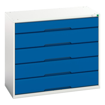 Verso 900mm high 5 drawer cabinet 1050×550×900mm